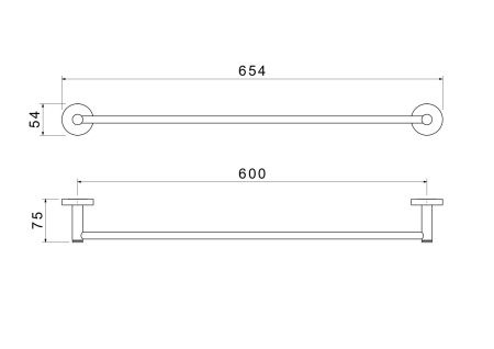Полотенцедержатель 600 мм AQUATEK, матовый черный AQ4114MB ЕВРОПА Полотенцедержатель 600 мм AQUATEK, матовый черный AQ4114MB ЕВРОПА