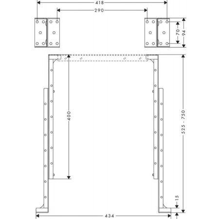 Монтажные скобы, sBox, для монтажа на плитку, Hansgrohe, артикул 28021000