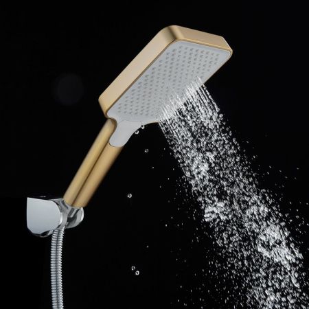 Смеситель на борт ванны Shevanik S9912G, золотой сатин, артикул S9912G