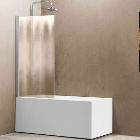 Шторки на ванну Vincea Душевая шторка на ванну VSB-11800CH, 800*1400, хром, стекло шиншилла,, артикул VSB-11800CH