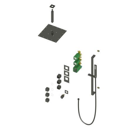 Душевая система встроенная с термостатом Timo Selene SX-2229/03SM черный, артикул SX-2229/03SM