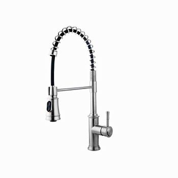 Смеситель для кухни с гибким изливом FASHUN A56008, сатин