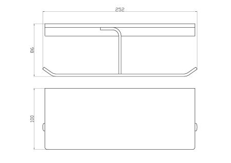 Двойной держатель для туалетной бумаги с полкой WONZON & WOGHAND, Темный графит (WW-9156-GM), артикул WW-9156-GM