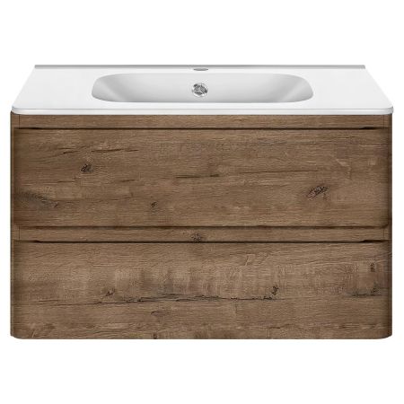 База под раковину Vico 800 подвесная, 2 выкатных ящика soft close, V.Oak, артикул VMC-2V800VO