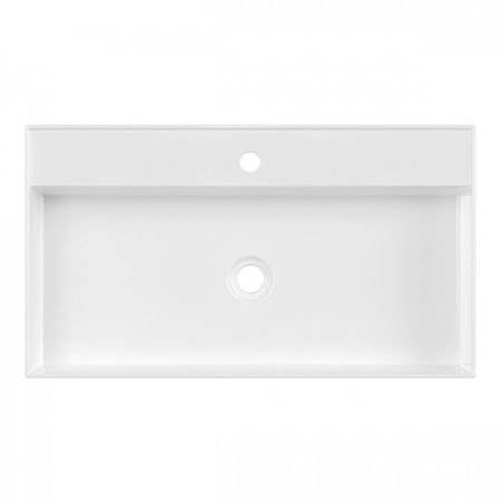 Alice Hide Раковина 80x45хВ13,5, подвесная, с отверстием под смеситель, белый глянцевый, артикул 31240101S