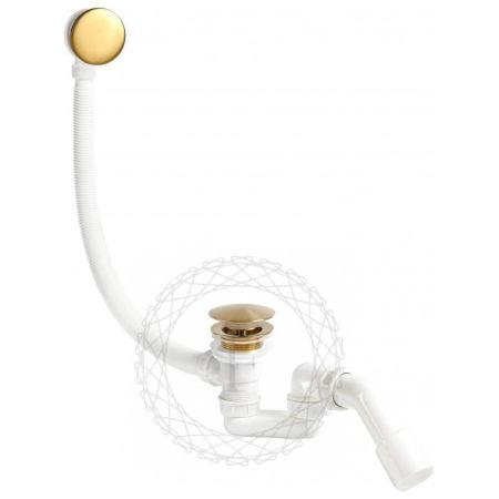 Слив-перелив (автомат, 90 см.) FILARETE FL90GL, золотой сатин