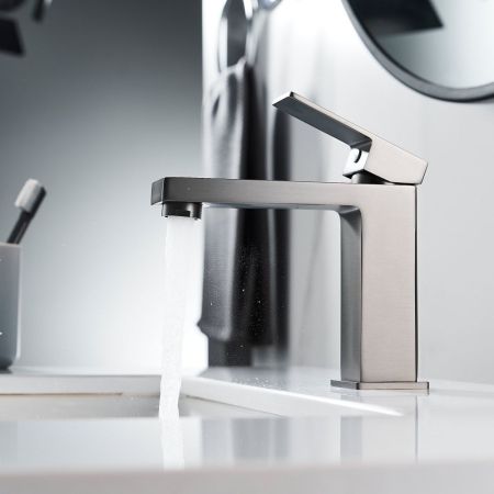 Смеситель для раковины Shevanik S9601T, оружейная сталь, артикул S9601T