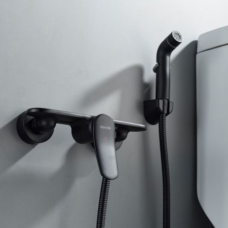 Гигиенический душ со смесителем Shevanik S4705H-1, черный