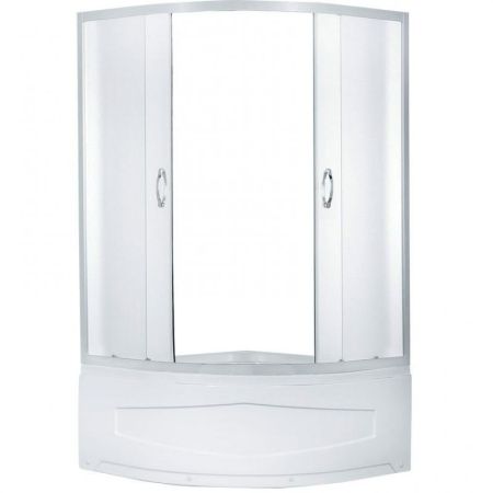 Душевой уголок Erlit Comfort ER0510T 100x100 профиль Матовый хром стекло матовое