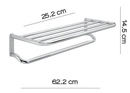 Gedy Canarie, полка для полотенец (62,2х25,2хh14,5), цвет хром, артикул A235(13)