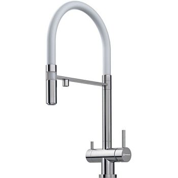 Смеситель для кухни, OMOIKIRI, Kanto, тип открывания воды-однорычажный, тип регулирования воды-керамический картридж, монтаж-на раковину/столешницу, отверстия для монтажа-1, высота, мм-495, вынос излива, мм-220, тип излива-выдвижной, поворотный, тип подво