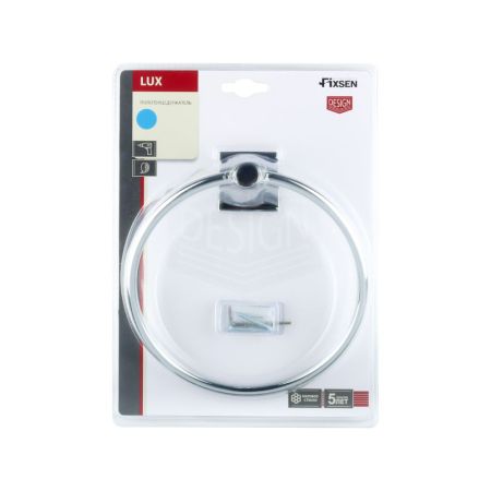 Кольцо для полотенец FIXSEN LUX CHROME FX-15011, хром, артикул FX-15011