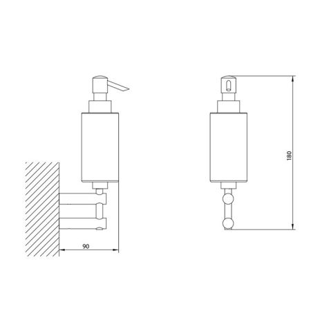 Bongio T Collection Дозатор подвесной, 180х90 мм, цвет матовое французское золото, артикул 30023HM00