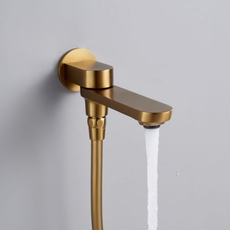 Душевая система встраиваемая Shevanik S4335G, золотой сатин