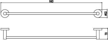 Полотенцедержатель Savol S-608724, хром, артикул S-608724