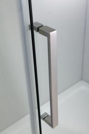 Душевой уголок Black&White Stellar Wind S305-1000х1000 радиальный профиль Серебристый хром стекло прозрачное, артикул 3051010