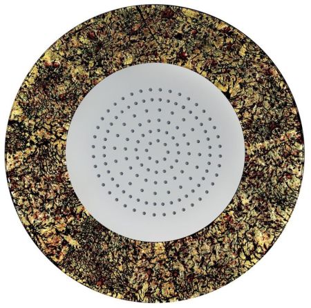 Graffio Laguna, круглая потолочная душевая головка антикальковая 40см, цвет золото-Fantasia scura base oro