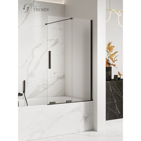 Шторка для ванны NEW TRENDY SMART BLACK 120 см EXK-4202 (черный), артикул EXK-4202