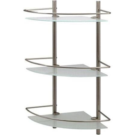 Стеклянная полка WasserKRAFT Ammer K-3733 угловая Хром матовый