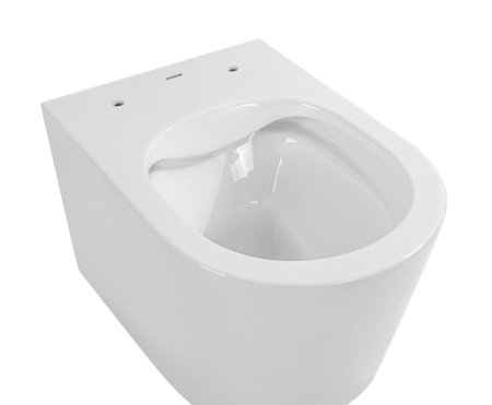 INFINITO RIMLESS 
Безободковый подвесной унитаз с горизонтальным выпуском в стену c легкосъемным сиденьем с функцией микролифт в комплекте      
Тип смыва: Каскадный           
Размер : 535*360*350mm  
EWC700-130W, артикул EWC700-130W