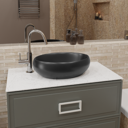 Раковина NORTHWALL с установкой на столешницу овальной формы 700-022B, артикул 700-022B