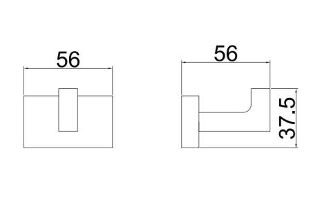 Крючок для ванной комнаты BELZ B90405-1, вороненая сталь, артикул B90405-1