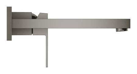 Смеситель для раковины на 2 отверстия GROHE Eurocube, настенный монтаж, темный графит матовый (23447AL0), артикул 23447AL0