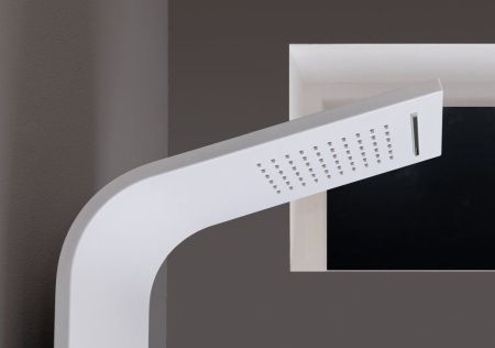 Душевая панель Galaxy White с гидромассажем и изливом Душевая панель Galaxy White с гидромассажем и изливом