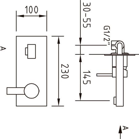 BIMINI Смеситель встраиваемый для умывальника, ec2, хром BIMINI Смеситель встраиваемый для умывальника, ec2, хром
