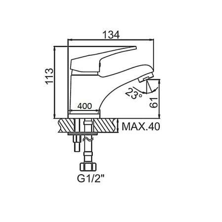 Смеситель для раковины D-Lin D110352, хром