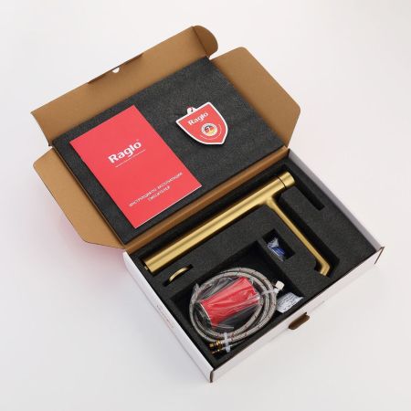 Смеситель для раковины Raglo R20.15.03, золотой сатин, артикул R20.15.03