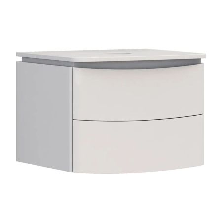 Тумба с раковиной подвесная Velvex Luna tp.LUN.60.2Y, 60 см, артикул tp-LUN-60-2Y-com