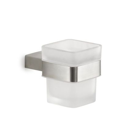 Gedy Maui, настенный стеклянный стакан, цвет зачищенный хром, артикул A510(38)