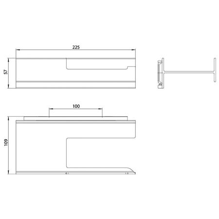 Emco Держатель бумаги Aura открыто справа, цвет черный, артикул 8500 134 00