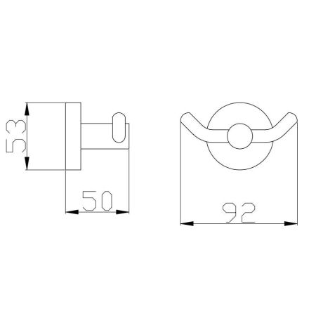 Крючок для ванной комнаты Rav Slezak COLORADO COA0102, хром, артикул COA0102