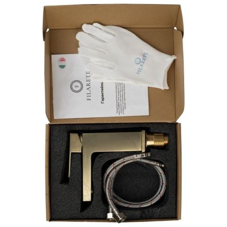 Смеситель для раковины FILARETE Fing FL5040MG, матовое золото