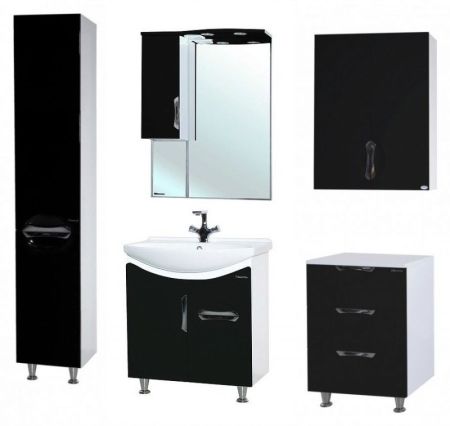 Тумба под раковину Bellezza Лагуна 65 4632110090044 1 ящик Черная, артикул 4632110090044