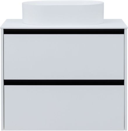 Тумба под раковину Allen Brau Activity 80 1.34004.WM белый матовый/черный браш, артикул 1.34004.WM