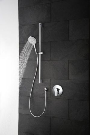 Душевой гарнитур, Kludi, Freshline, размер штанги, мм-915, размер шланга, мм-1600, размер душевого диска, мм-140, форма лейки-круглая, количество режимов-3, тип струи-бодрящая, мягкая, массажная, передвижной держатель для душа, с крепежным набором, цвет-х, артикул 6794005-00