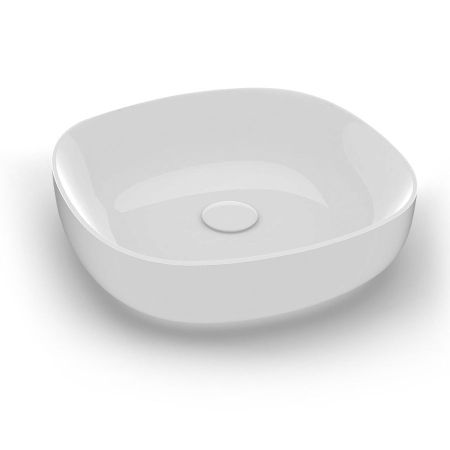 Olympia Metamorfosi, накладная квадратная раковина 45x45xh14 см, с донным клапаном, цвет белый глянцевый, артикул MET42O4001