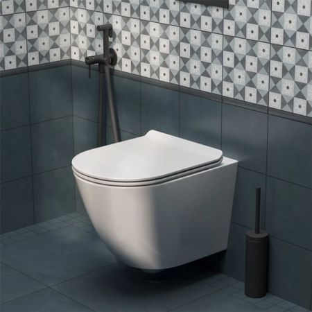 Унитаз Sfera подвесной безободковый с крепежом, белый глянцевый, артикул SF.wc.02