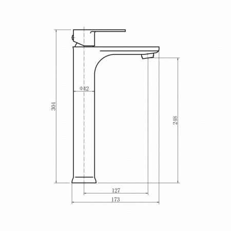 Смеситель для раковины FASHUN A51219-17, графит
