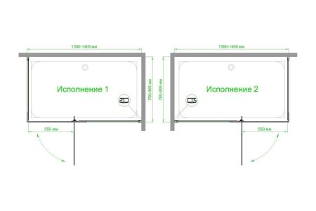 Душевой угол Royal Bath  RB  HPV-C 140х80х213 (матовое), артикул RB8140HPV-C