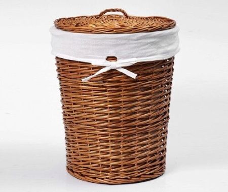 Корзина для белья WasserKRAFT Leine 37x37x48 WB-350-M с крышкой Коричневая