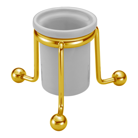 CISAL Arcana Стакан настольный керамический, цвет белый/золото, артикул AR09047024