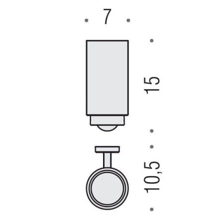 Colombo Nordic Стакан подвесной, цвет: хром/матовое стекло, артикул B5202.CR-VAN
