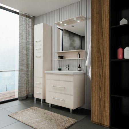 Зеркало Бриклаер ЧИЛИ 80 см, светлая лиственница, артикул 4627125414954