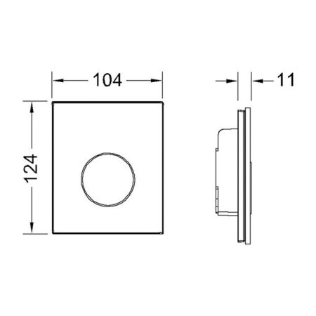 Панель TECEloop Urinal, стекло, зеленая, кл. белая, артикул 9820170