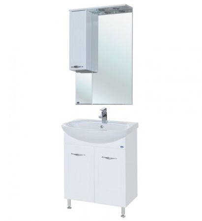 Зеркало со шкафом Bellezza Стелла 65 R 4616010001010 с подсветкой Белое