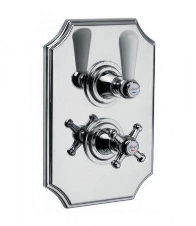 Bongio Oxford Lux Термостатический смеситель для душа, цвет хром/белый фарфор, артикул 19544CR0L